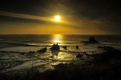 Beautiful Sunset Over Beach Stock Photography