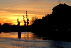 Beautiful sunset over Saint - Petersburg city, Russia royalty free stock photo Beautiful sunset over Saint - Petersburg city, Russia royalty free stock photo
