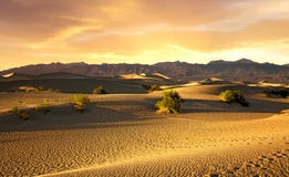 Beautiful sunset over the sand dunes Stock Image Beautiful sunset over the sand dunes Stock Image
