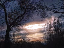 Dramatic sunset in autumn stock photography Dramatic sunset in autumn stock photography