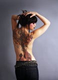 Beautiful tattooed woman royalty free stock photography Beautiful tattooed woman royalty free stock photography