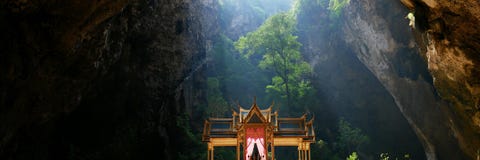 Beautiful temple in mountain cave