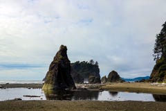 Beautiful view of the beach in the Olympic National Park, Washington, USA stock photo Beautiful view of the beach in the Olympic National Park, Washington, USA stock photo