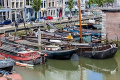 boats anchored in Rotterdam royalty free stock photos boats anchored in Rotterdam royalty free stock photos