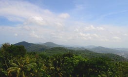 Beautiful view over the mountain range at the west of thailand royalty free stock photography Beautiful view over the mountain range at the west of thailand royalty free stock photography