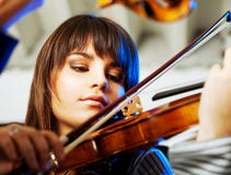 Beautiful Violinist Playing Stock Images Beautiful Violinist Playing Stock Images