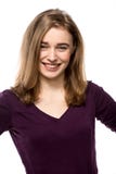 Beautiful vivacious woman with a radiant smile Stock Photography Beautiful vivacious woman with a radiant smile Stock Photography