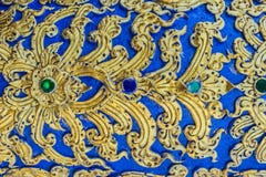 Beautiful wall and ceiling paintings in thai fine art pattern at Wat Rong Suea Ten Temple, also known as the Blue Temple, locate a royalty free stock photography Beautiful wall and ceiling paintings in thai fine art pattern at Wat Rong Suea Ten Temple, also known as the Blue Temple, locate a royalty free stock photography