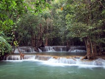 Beautiful Waterfall in Srinakarin Dam National Park royalty free stock photo Beautiful Waterfall in Srinakarin Dam National Park royalty free stock photo