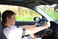 Beautiful Woman Behind The Wheel Stock Images Beautiful Woman Behind The Wheel Stock Images