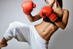 Beautiful Woman Boxing Stock Photos Beautiful Woman Boxing Stock Photos