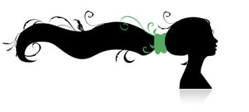 Beautiful woman, head silhouette for your design vector illustration Beautiful woman, head silhouette for your design vector illustration