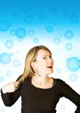 Beautiful Woman on a winter background royalty free stock photo Beautiful Woman on a winter background royalty free stock photo