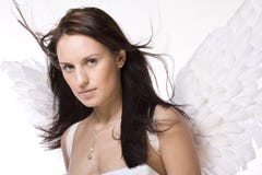 Beautiful Woman With Angel Wings Stock Photo Beautiful Woman With Angel Wings Stock Photo