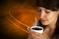 Beautiful Woman With Coffee. Royalty Free Stock Images Beautiful Woman With Coffee. Royalty Free Stock Images