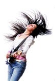 Beautiful Woman With Electro Guitar Royalty Free Stock Photo Beautiful Woman With Electro Guitar Royalty Free Stock Photo