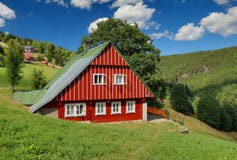 Beautiful wooden cottage in Czech republic royalty free stock image Beautiful wooden cottage in Czech republic royalty free stock image