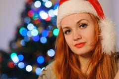Beautiful young woman during christmas holidays stock image Beautiful young woman during christmas holidays stock image