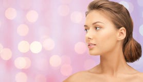 Beautiful young woman face royalty free stock photography Beautiful young woman face royalty free stock photography