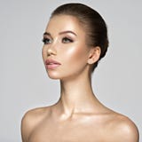 Beautiful young woman - profile view. royalty free stock photos Beautiful young woman - profile view. royalty free stock photos