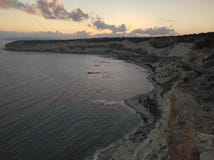 The beautiful Zapallo Bay Episkopi Beach Limassol in Cyprus