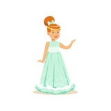 Beautifull redhead little girl princess in a light blue ball dress and golden tiara, fairytale costume for party or Stock Images Beautifull redhead little girl princess in a light blue ball dress and golden tiara, fairytale costume for party or Stock Images