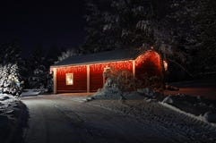 Beautifully decorated Christmas house