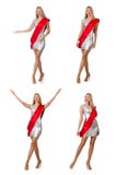 The beauty contest winner isolated on the white Royalty Free Stock Image The beauty contest winner isolated on the white Royalty Free Stock Image