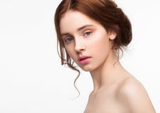 Beauty cute fashion model with natural make up royalty free stock images Beauty cute fashion model with natural make up royalty free stock images