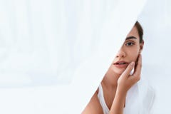 Beauty Face Skin Care. Woman With Beautiful Skin And Makeup stock images Beauty Face Skin Care. Woman With Beautiful Skin And Makeup stock images