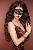 Beauty fashion elegant brunette woman. Healthy long wavy hair st Royalty Free Stock Images Beauty fashion elegant brunette woman. Healthy long wavy hair st Royalty Free Stock Images