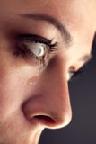 Beauty girl cry on black background royalty free stock image Beauty girl cry on black background royalty free stock image
