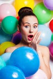 Beauty Girl Portrait with Colorful Makeup, Stock Images Beauty Girl Portrait with Colorful Makeup, Stock Images