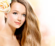 Beauty Girl with Rose Royalty Free Stock Image Beauty Girl with Rose Royalty Free Stock Image