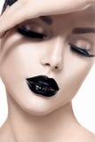 Beauty model girl with black makeup royalty free stock photos Beauty model girl with black makeup royalty free stock photos