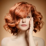 Beauty Portrait. Curly Hair royalty free stock photo Beauty Portrait. Curly Hair royalty free stock photo