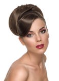 Beauty Portrait Glamour Beautiful Young Woman with elegant haird stock photos Beauty Portrait Glamour Beautiful Young Woman with elegant haird stock photos