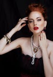 Beauty stylish redhead woman with hairstyle and stock photo Beauty stylish redhead woman with hairstyle and stock photo