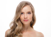 Beauty Woman Face Portrait. Beautiful Model Girl With Perfect Fr Stock Photography Beauty Woman Face Portrait. Beautiful Model Girl With Perfect Fr Stock Photography