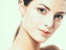 Beauty Woman Face Portrait. Beautiful Model Girl With Perfect Fr Royalty Free Stock Image Beauty Woman Face Portrait. Beautiful Model Girl With Perfect Fr Royalty Free Stock Image