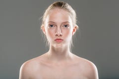 Beauty Woman Face Portrait. Beautiful Model Girl With Perfect Fr Stock Photography Beauty Woman Face Portrait. Beautiful Model Girl With Perfect Fr Stock Photography