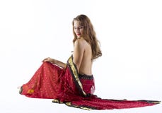 Beauty Woman Sit With Naked Spine Stock Images Beauty Woman Sit With Naked Spine Stock Images