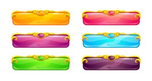 Beaux longs boutons horizontaux colorés illustration libre de droits Beaux longs boutons horizontaux colorés illustration libre de droits