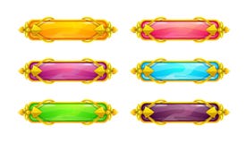 Beaux longs boutons horizontaux colorés illustration stock Beaux longs boutons horizontaux colorés illustration stock