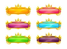 Beaux longs boutons horizontaux colorés illustration stock Beaux longs boutons horizontaux colorés illustration stock