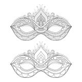 Beaux masques de mascarade de vecteur illustration libre de droits Beaux masques de mascarade de vecteur illustration libre de droits