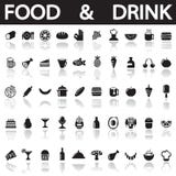  Bebida e alimento ilustração do vetor