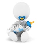 bebé blanco de la gente 3d ilustración del vector bebé blanco de la gente 3d ilustración del vector
