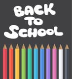 Beck to School. Set of colored pencils. Vector illustrations. School. Flat set of pencils vector illustration Beck to School. Set of colored pencils. Vector illustrations. School. Flat set of pencils vector illustration