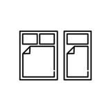 Bedding icon, Bed set icon, vector illustration Stock Photography Bedding icon, Bed set icon, vector illustration Stock Photography